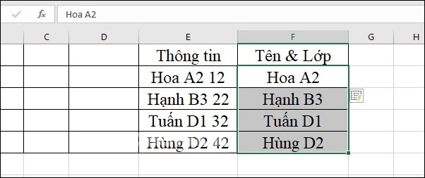 Trích xuất dữ liệu Excel