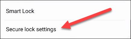 Truy cập vào mục “Secure Lock Settings”