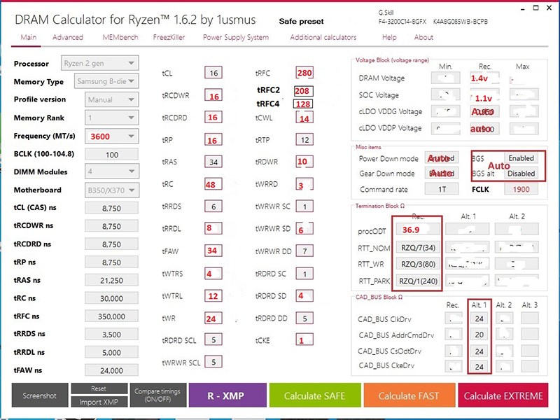 DRAM Calculator for Ryzen l