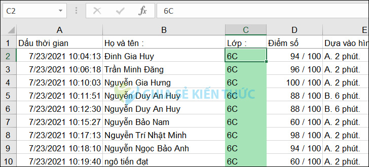 Sắp xếp theo màu trong Excel