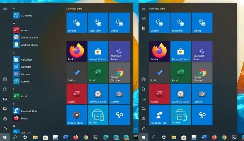 Tùy biến menu Start trên Windows 10