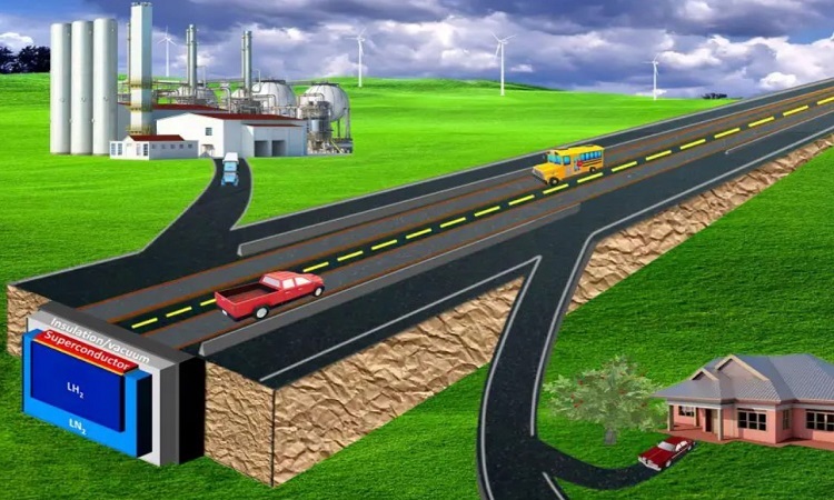 Mô phỏng đường cao tốc siêu dẫn dùng cho xe chở hành khách và hàng hóa. Ảnh: Vakaliuk