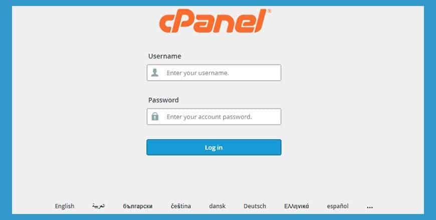 Hướng dẫn cài đặt Joomla: Đăng nhập vào cPanel