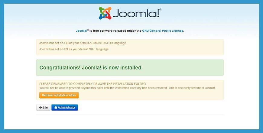 Hướng dẫn cài đặt Joomla: Cấu hình Joomla