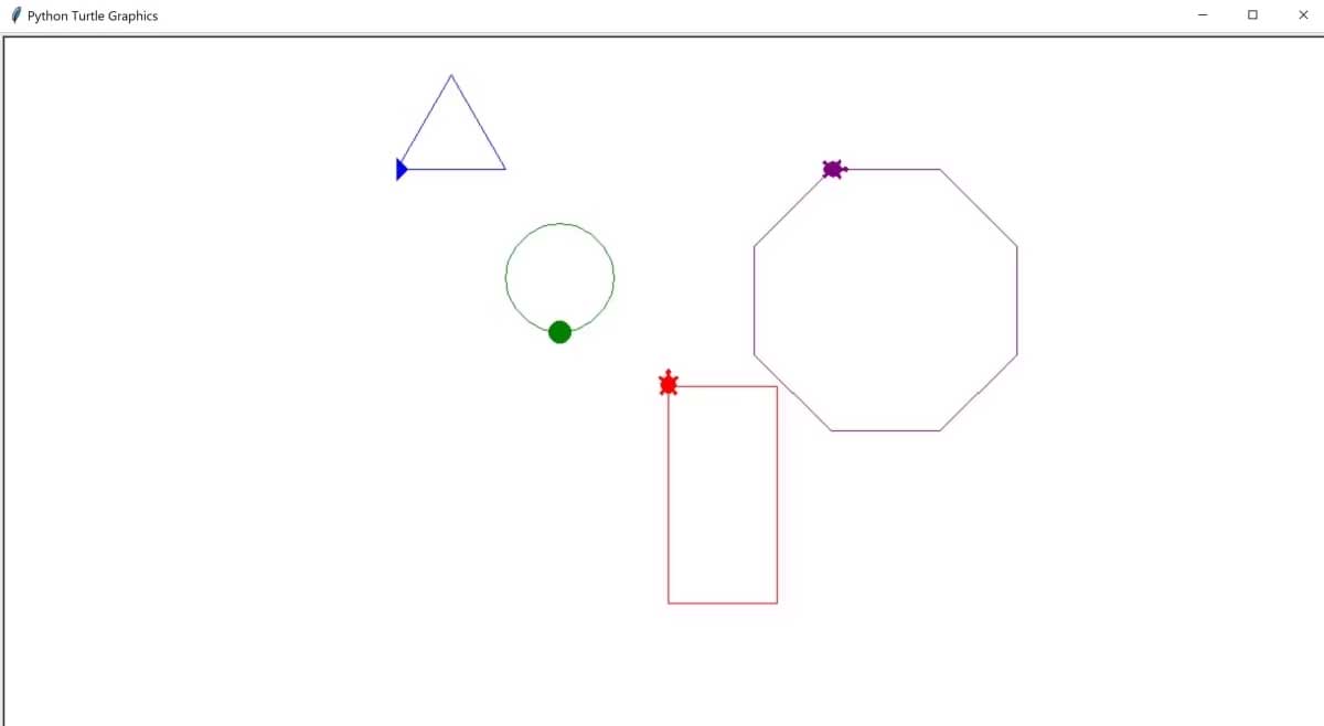 Hướng dẫn vẽ các hình dạng khác nhau bằng một turtle trong Python