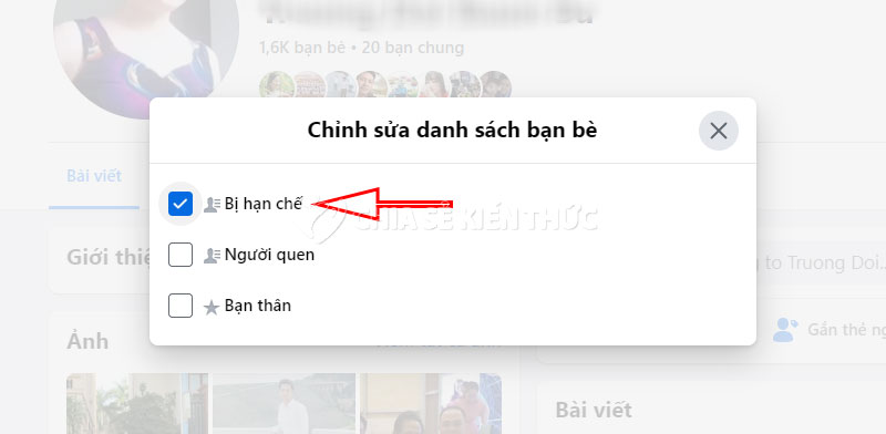 Hướng dẫn cách hạn chế bạn bè xem bài đăng của bạn trên Facebook PC