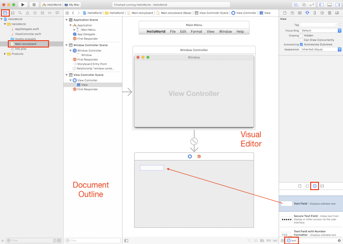 Hướng dẫn sử dụng Xcode cơ bản để lập trình ứng dụng iOS: Thêm giao diện người dùng