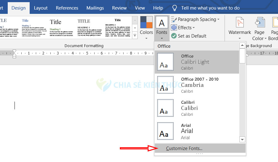 Hướng dẫn tạo bộ màu tùy chỉnh trong Word