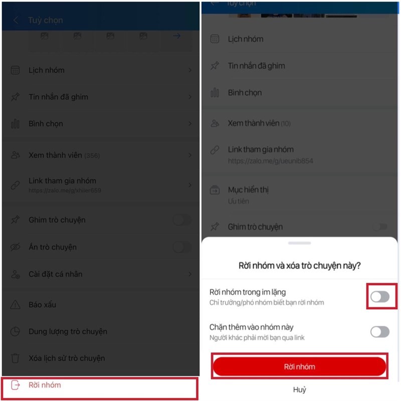 Cách rời nhóm Zalo trong im lặng - B3