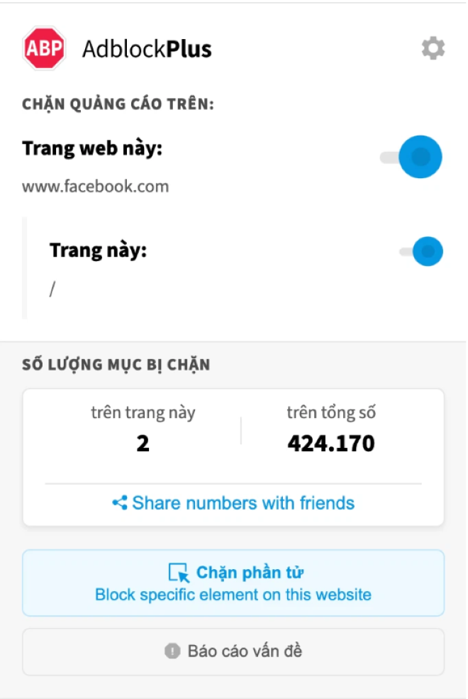 Chặn quảng cáo trên Facebook bằng Adblock