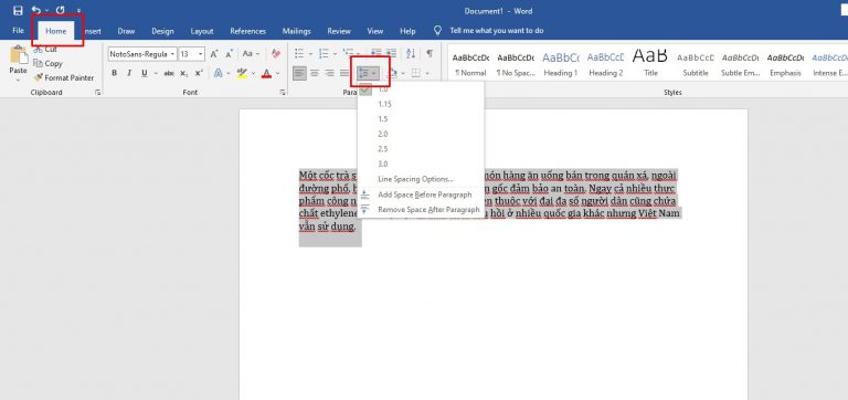 Cách chỉnh khoảng cách dòng trong Word dùng Paragraph - 3