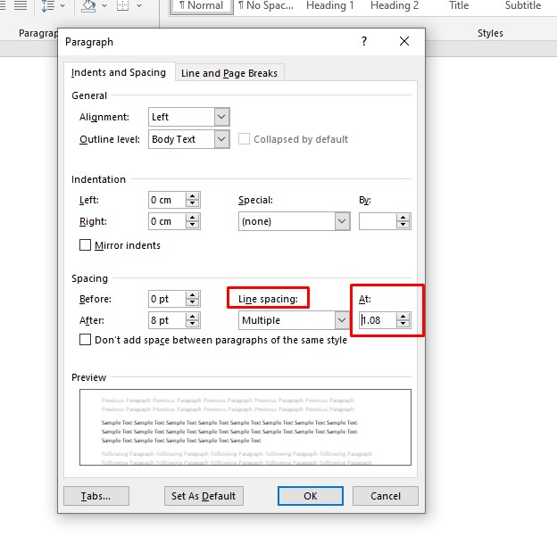 Cách chỉnh khoảng cách dòng trong Word dùng Paragraph - 5