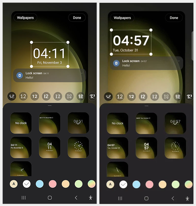 Tùy chỉnh đồng hồ trên màn hình khóa với phong cách mới - 2