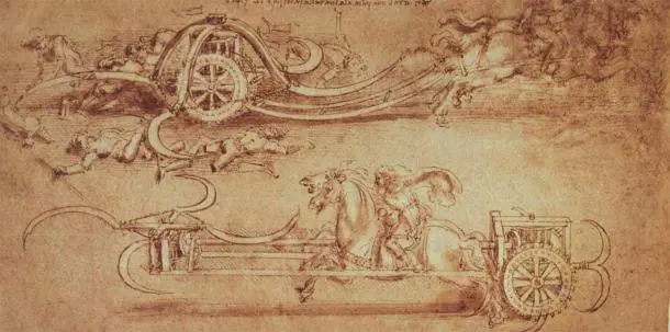 Bản phác thảo chiến xa của Lenardo da Vinci