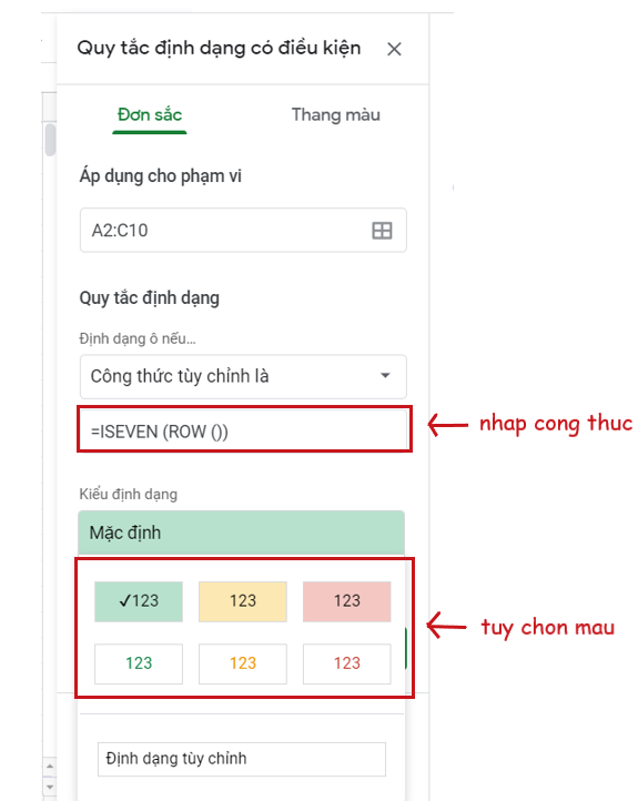 Cách tô màu xen kẽ giữa các hàng trong Google Sheets cực nhanh - 5