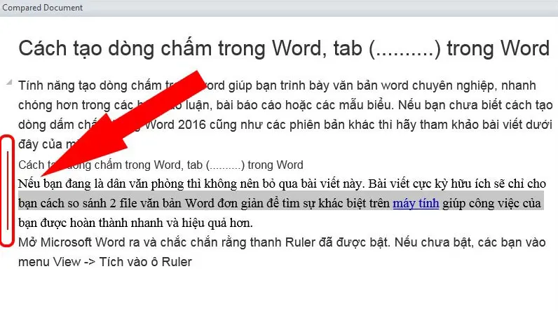 So sánh bằng công cụ Compare trên Word - Bước 5