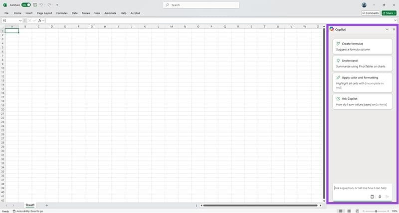 Cách sử dụng Copilot tích hợp trong Excel - Bước 2