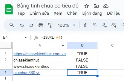 Kiểm tra URLs đúng chuẩn