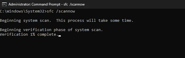 Cách quét PC để tìm phần mềm độc hại bằng Command Prompt - Bước 3