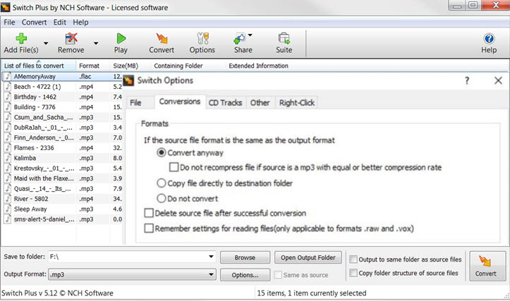 Switch Audio File Converter Software