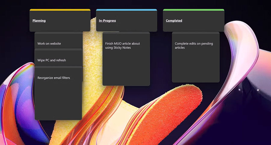 Sử dụng desktop như một bảng Kanban