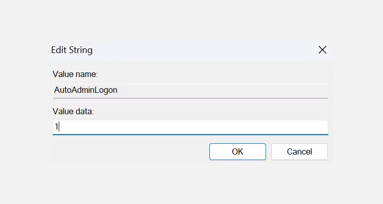 Sử dụng Windows Registry để tự động đăng nhập vào tài khoản người dùng - Bước 8