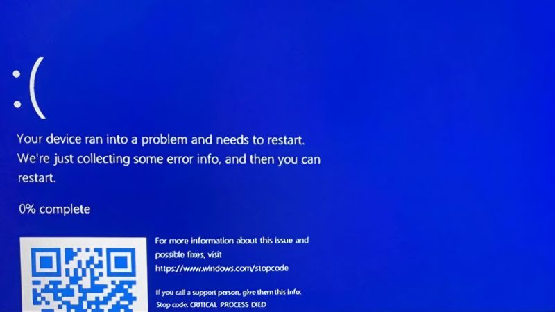 Màn hình xanh chết chóc báo lỗi cập nhật Windows 11 24H2