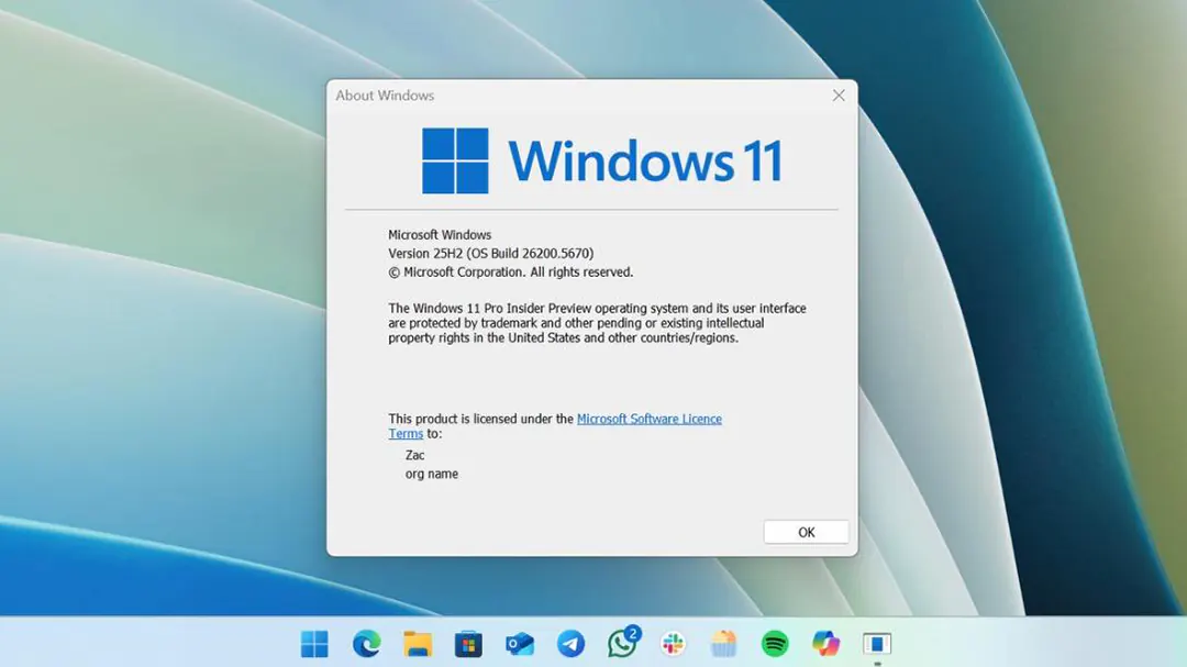 Windows 11 25H2 gần như không khác với 24H2. Microsoft phát hành cho kịp thời điểm truyền thống, và sẽ dùng đây làm nền tảng cập nhật tương lai khi 24H2 hết vòng đời