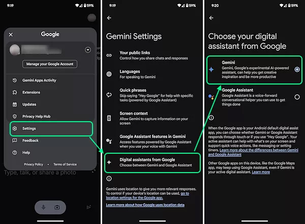 Cách dùng Gemini AI làm trợ lý ảo trên Android - Bước 2