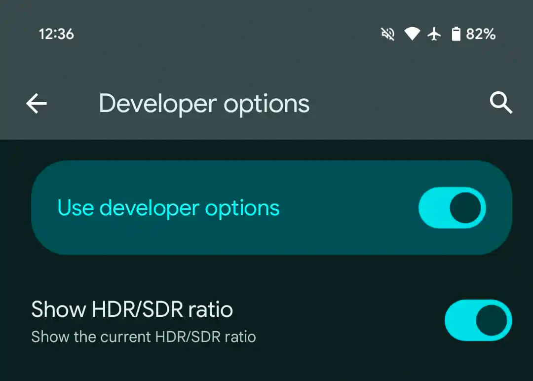 Google bổ sung thêm một tuỳ chọn có tên Hiển thị tỉ lệ HDR / SDR
