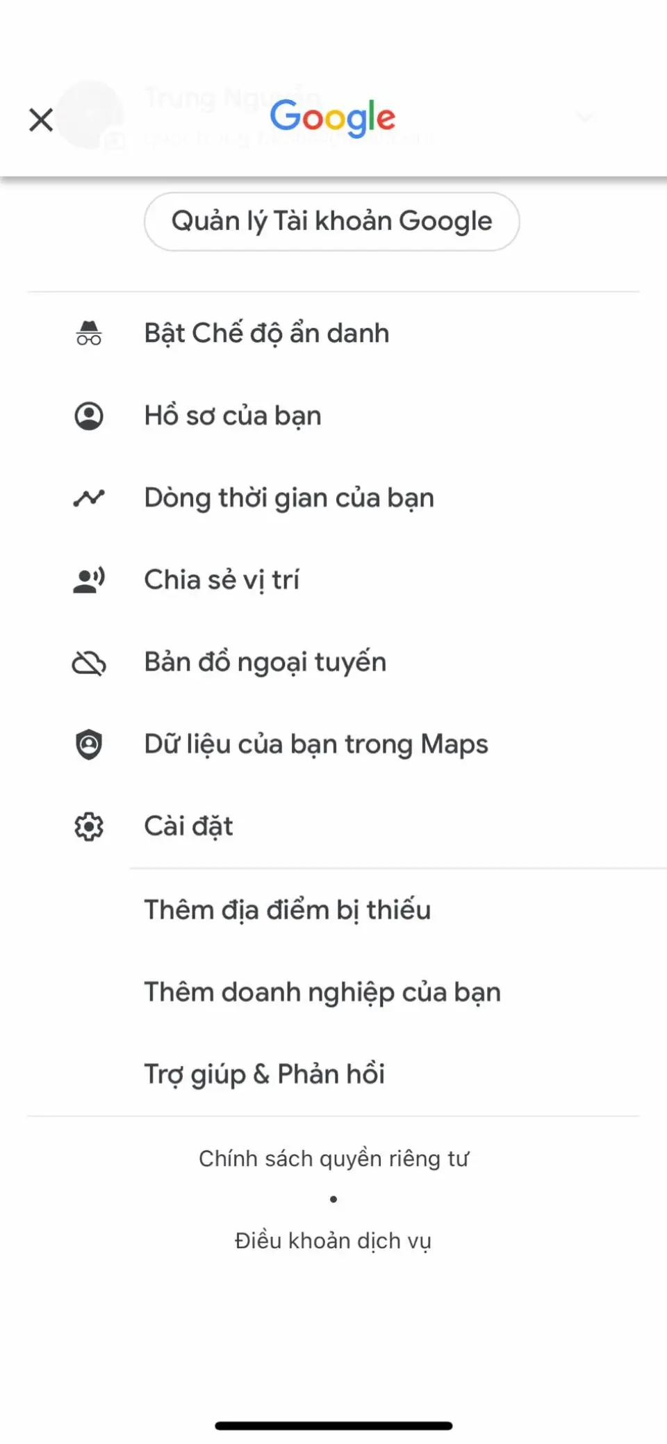 Cách sử dụng Google Maps không cần có internet - Bước 1