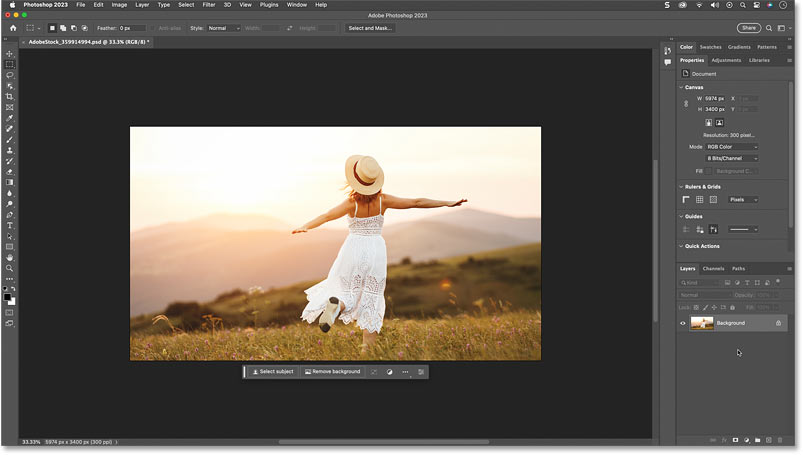 Hướng dẫn tạo viền mờ cho ảnh trong Photoshop - Bước 1.1