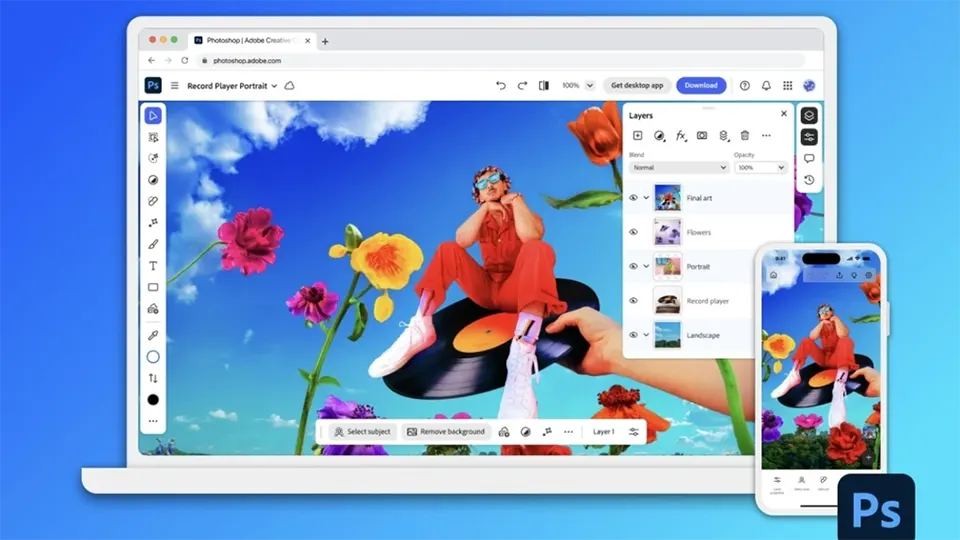 Người dùng iPhone và Android có thể sử dụng Photoshop miễn phí