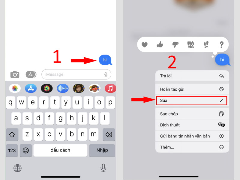 Cách chỉnh sửa tin nhắn iMessage trên iOS 16 hoặc mới hơn - Bước 1