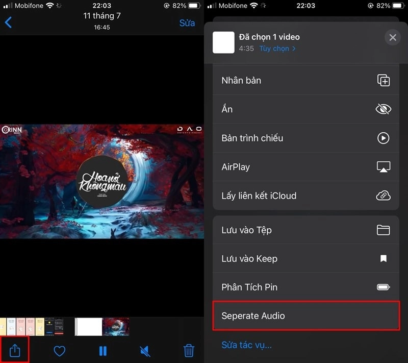 Tách nhạc từ video trên iPhone bằng ứng dụng Phím tắt - Bước 3