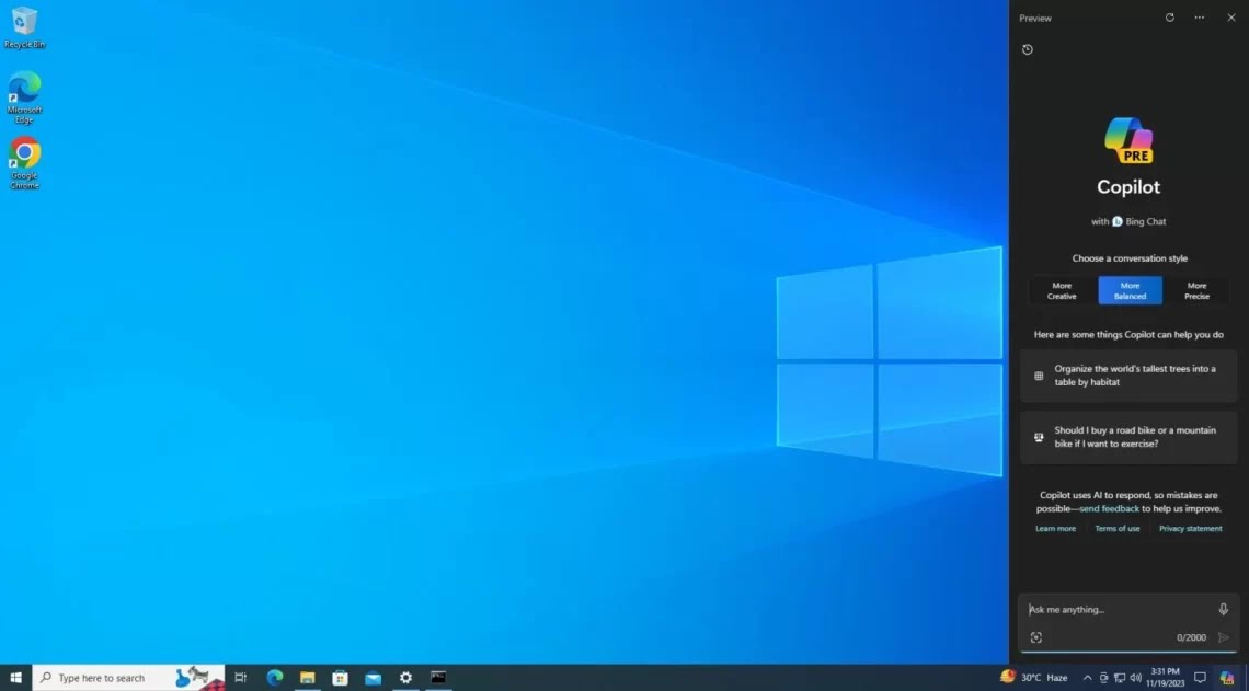 Kích hoạt Copilot trong Windows 10 bằng ViveTool