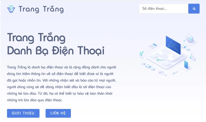 Trang trắng là một dịch vụ tra cứu ngược số điện thoại khá quen thuộc với người dùng Việt Nam.