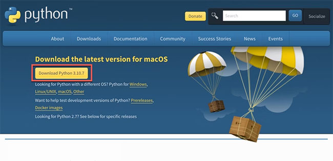 Cài đặt và chạy Python trên macOS - Bước 1