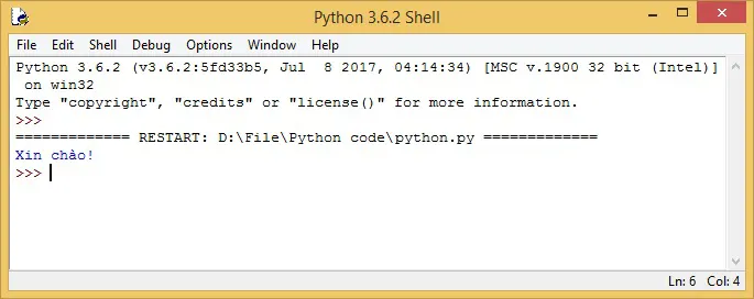 Chạy Python trong Môi trường IDE - 3