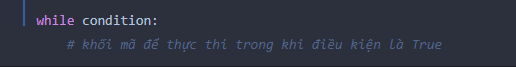 Cú pháp của vòng lặp while trong Python