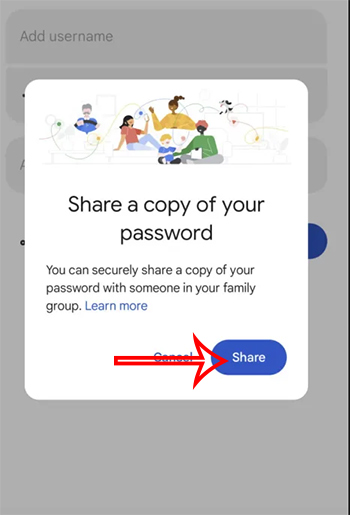 Cách chia sẻ mật khẩu trong Google Family - Bước 2.2
