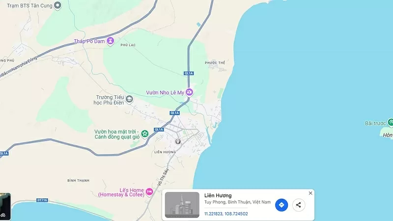 Cách lấy tọa độ trên Google Maps bằng máy tính - Bước 3