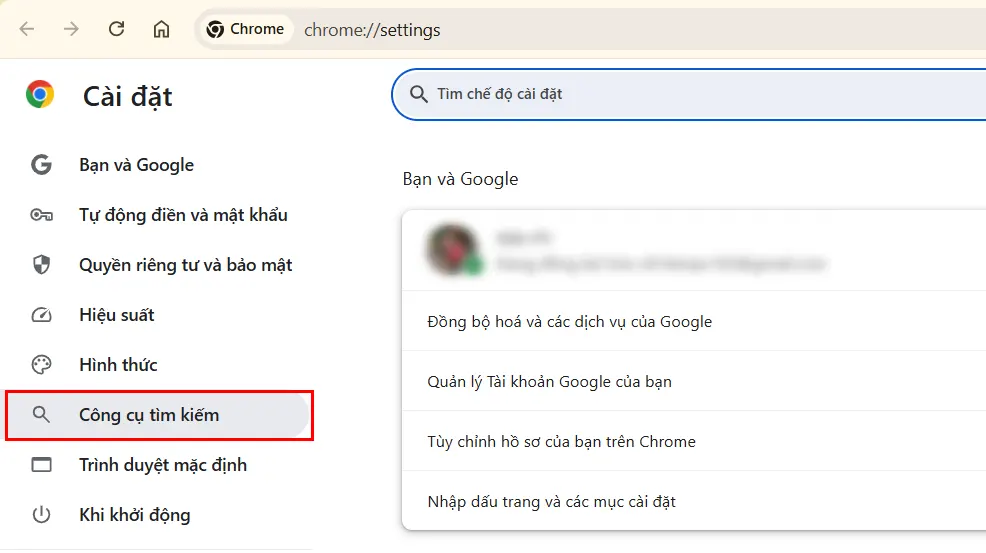 Hướng dẫn thêm công cụ tìm kiếm ChatGPT trên Chrome - Bước 2.1