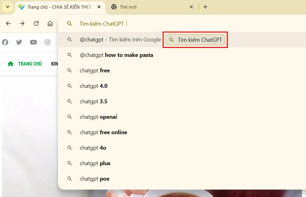Hướng dẫn thêm công cụ tìm kiếm ChatGPT trên Chrome - Bước 3.3