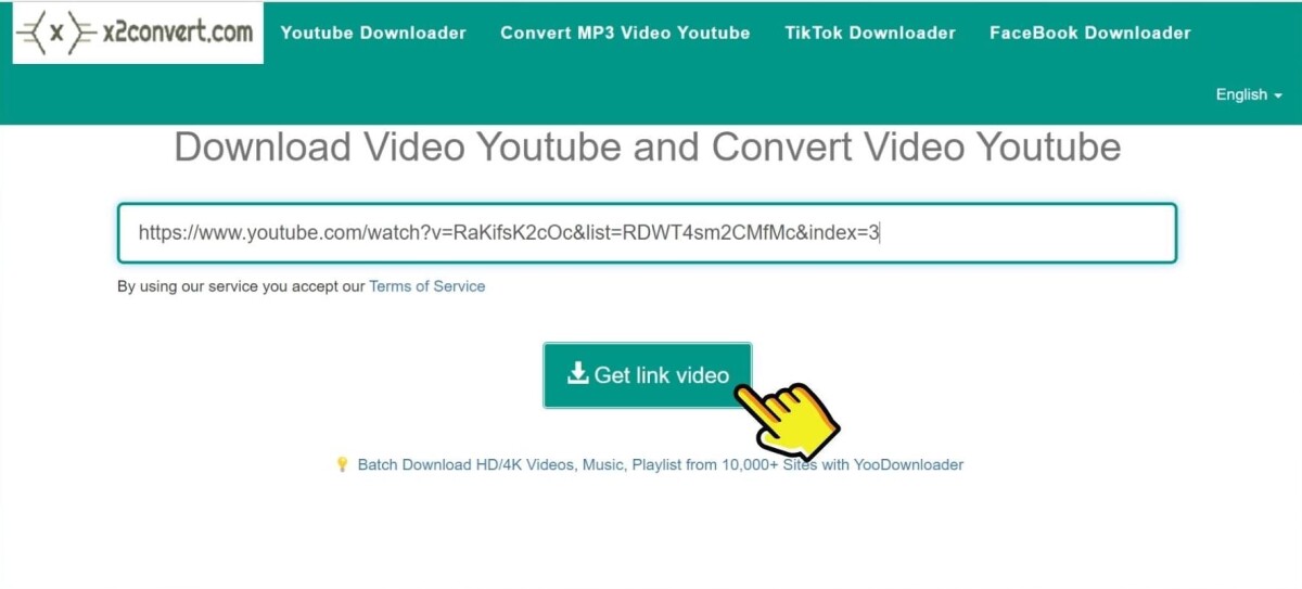 Một số công cụ tách nhạc Youtube tiện lợi: X2convert.com - Bước 2