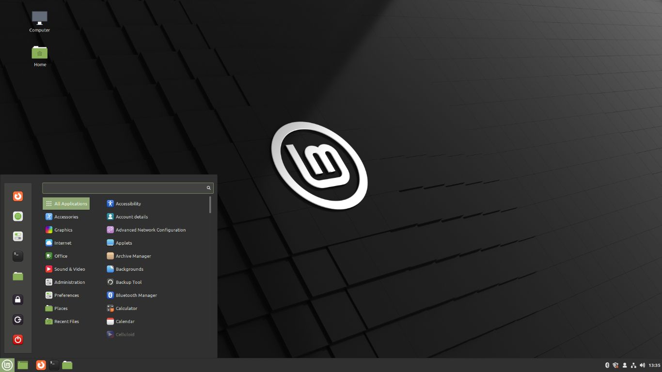 Giao diện desktop của Linux Mint