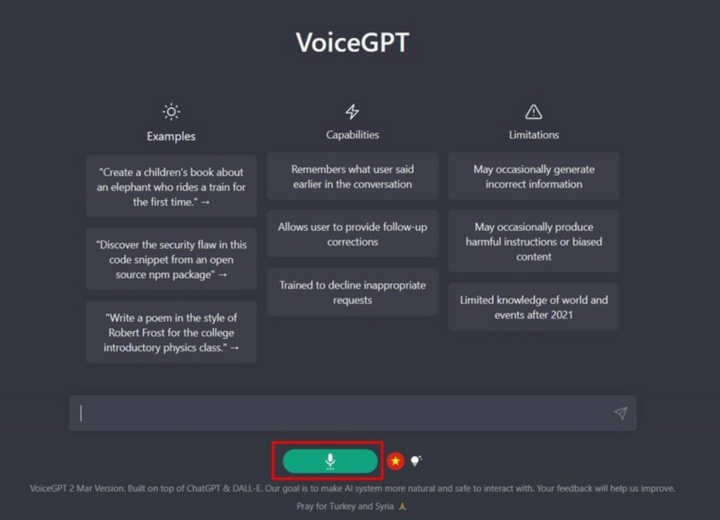 Cách trò chuyện với ChatGPT thông qua giọng nói - Bước 3