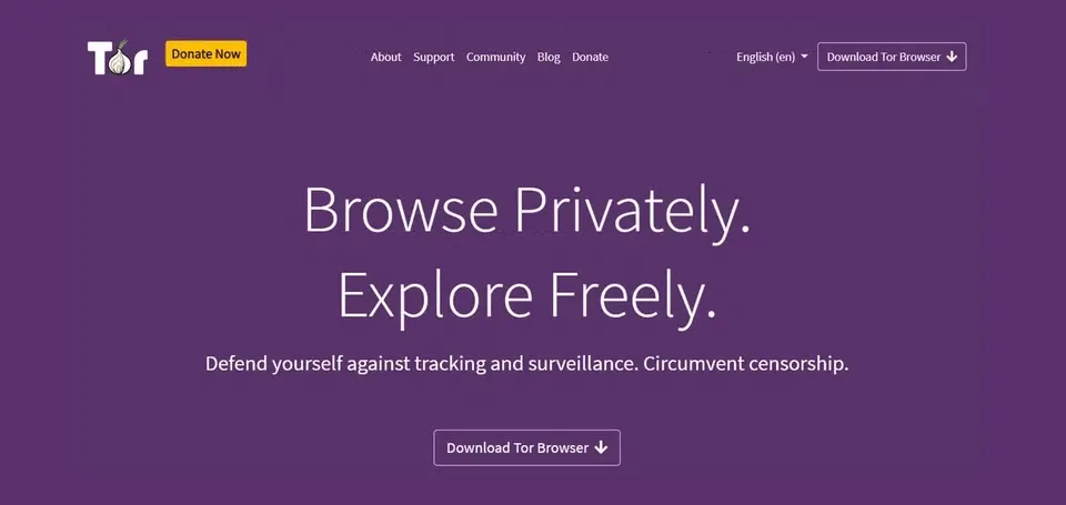 Tải Tor Browser từ trang web chính thức