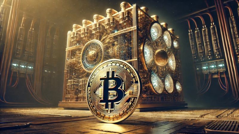 Minh họa mạng Bitcoin trước sức mạnh của máy tính lượng tử