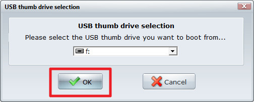 Sử dụng MobaLiveCD để kiểm tra USB Boot - Chọn USB